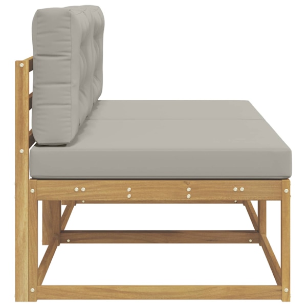2 Stycke Utomhus Mellansoffa Polyester Vit
