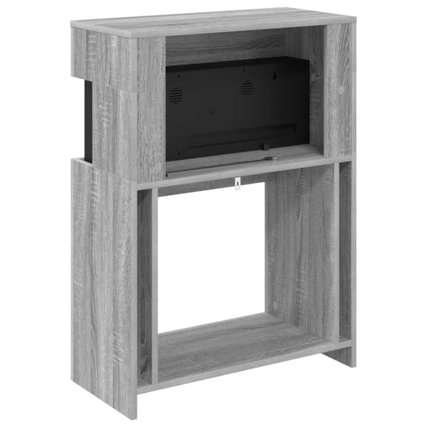 Elektrisk eldstad Grå Sonoma 64 x 30 x 87 cm Konstruerat trä