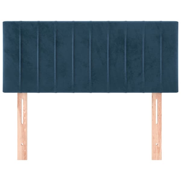 Sänggavel mörkblå 80x5x78/88 cm sammet