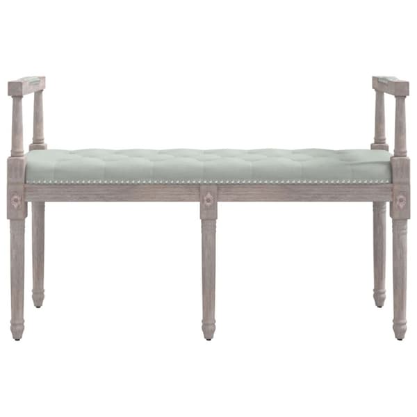 Bänk ljusgrå 110x40x70 cm sammet