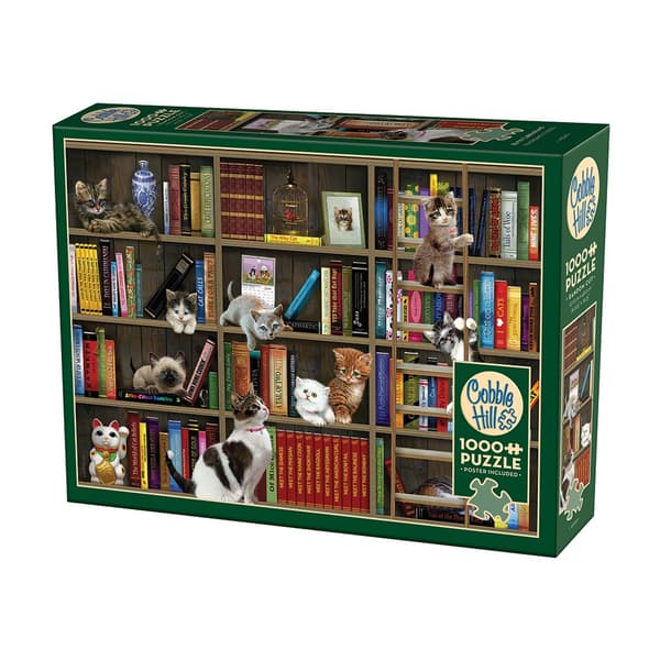 Kitty Librarians, Pussel, 1000 bitar, Cobble Hill