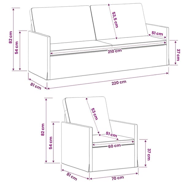Soffset 2 st Vit Tyg