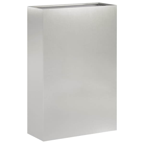 Trädgårdsplanterare 2 st Silver 40 x 20 x 75 cm Rostfritt stål