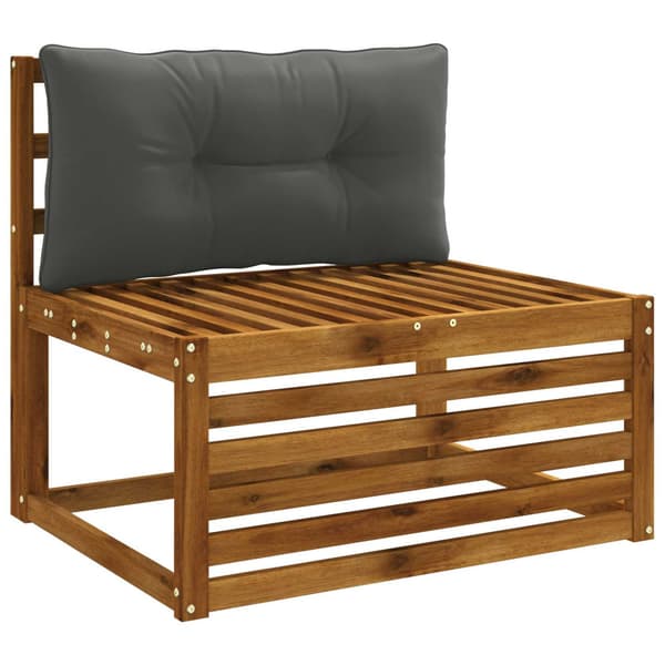 Ryggkudde PUTTEN 100% Polyester Antracit 80 x 40 x 10 cm