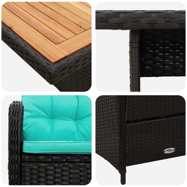 Utomhusmatbord 3 pcs konstrotting