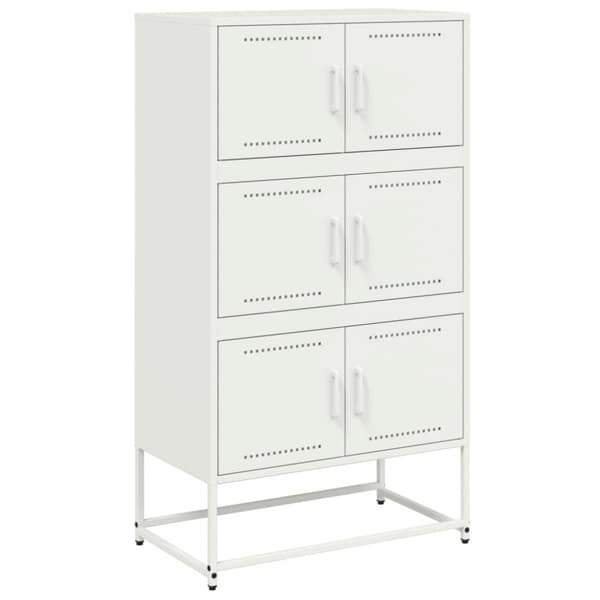 Skänk vit 68,5x38,5x123,5 cm stål