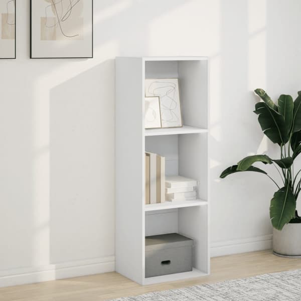 Bokhylla vit 40x30x114 cm konstruerat trä