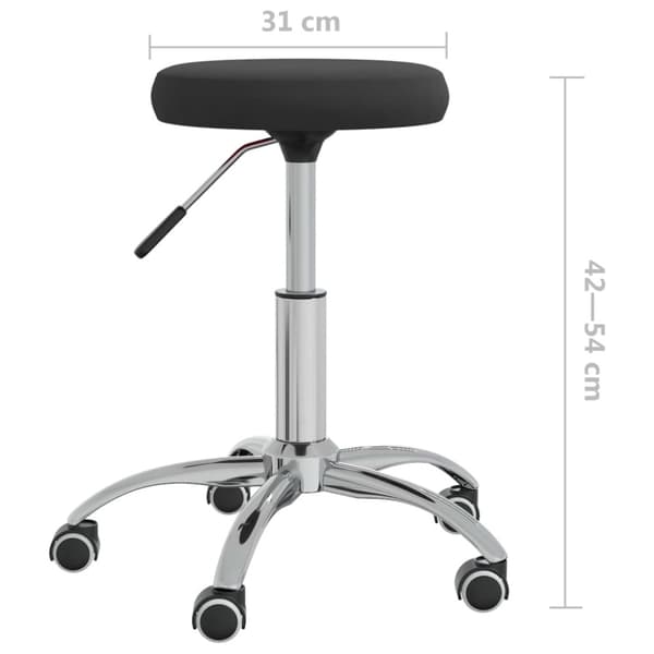 Massagepall sammet svart