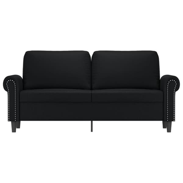 2-sitssoffa svart 140 cm konstläder