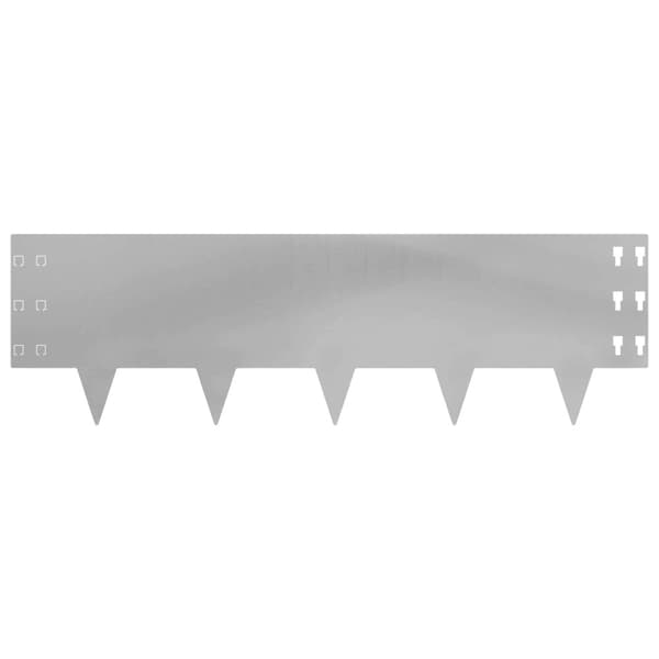 Kant för gräsmatta 30 pcs 100 x 30 cm Stål Silver