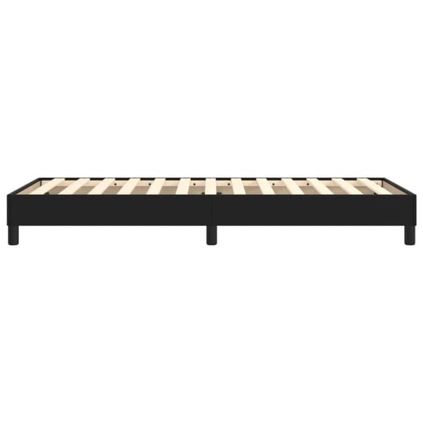 Boxspring-sängram svart 80x200 cm konstläder