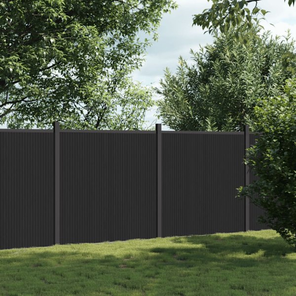 Staketpanel grå 353x186 cm WPC