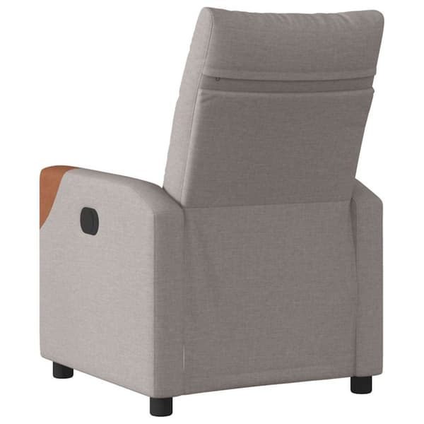 Elektrisk reclinerfåtölj taupe tyg