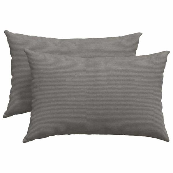 Sofakuddar 2 pcs Ljusgrå 60 x 40 cm Kordread tyg
