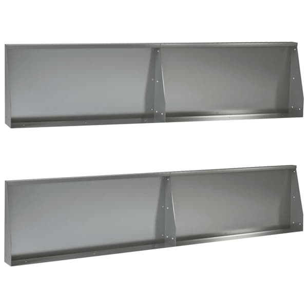 Stödvägg 4 st 100 x 12 x 30 cm Galvaniserat stål Silver