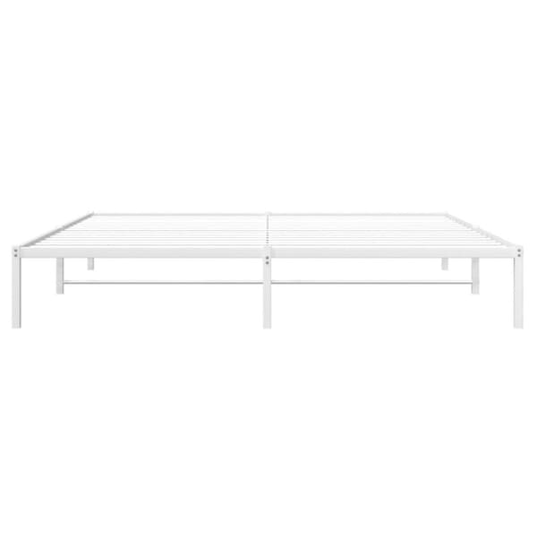 Sängram metall vit 200x200 cm