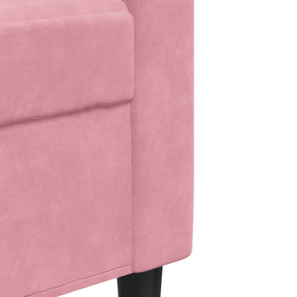 Soffa 2-sits rosa 140 cm sammet