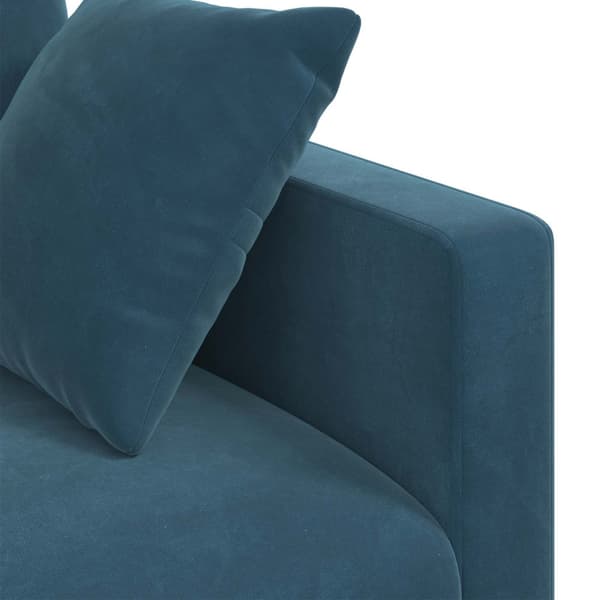 Soffa Blå 138 x 78 x 80 cm Sammet
