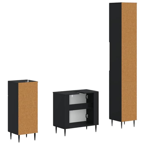 3-delars badrumsskåpsset HAARLEM Konstruerat trä