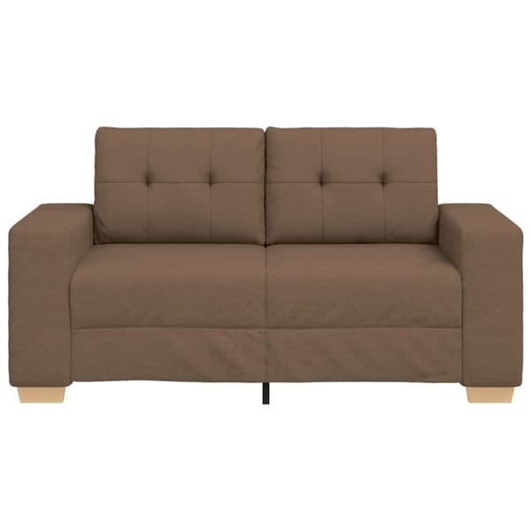 Tvåsitssoffa brun 160x77x82 cm tyg