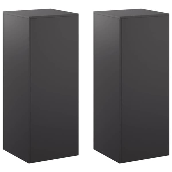 Växtställ 2 pcs Svart 40 x 40 x 100 cm Stål