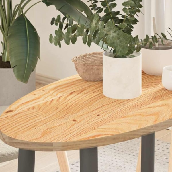 Bordsskiva 80x40x2 cm massiv ek oval