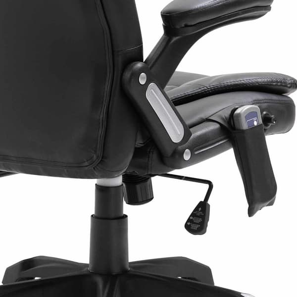Massagekontorsstol svart konstläder