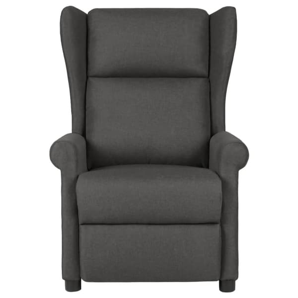 Reclinerfåtölj mörkgrå tyg