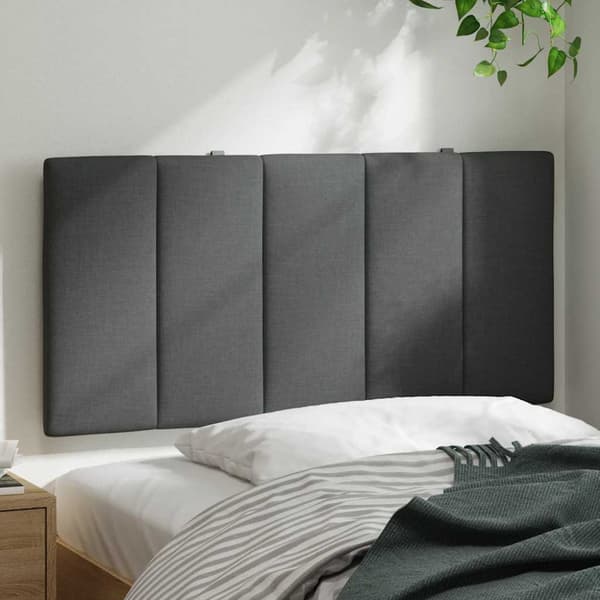 Headboard Cushion "Hanko" Dark Grey 100 cm Fabric