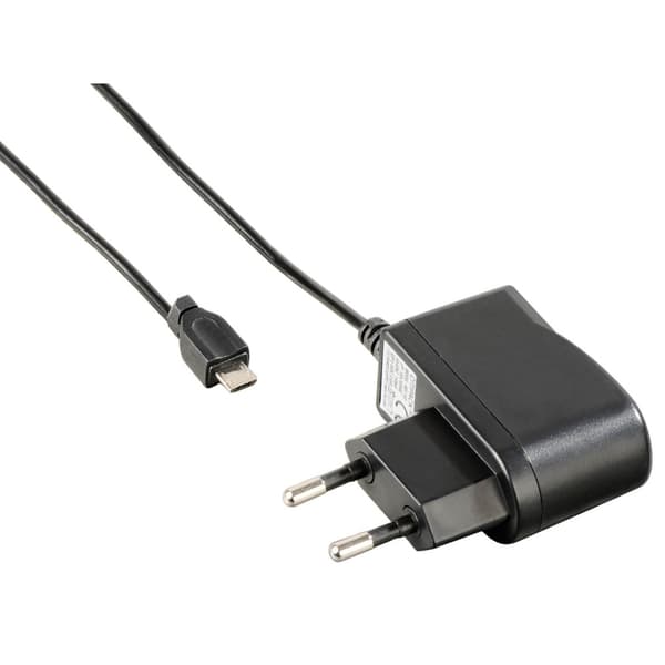 Laddare 220V MicroUSB 1A Svart