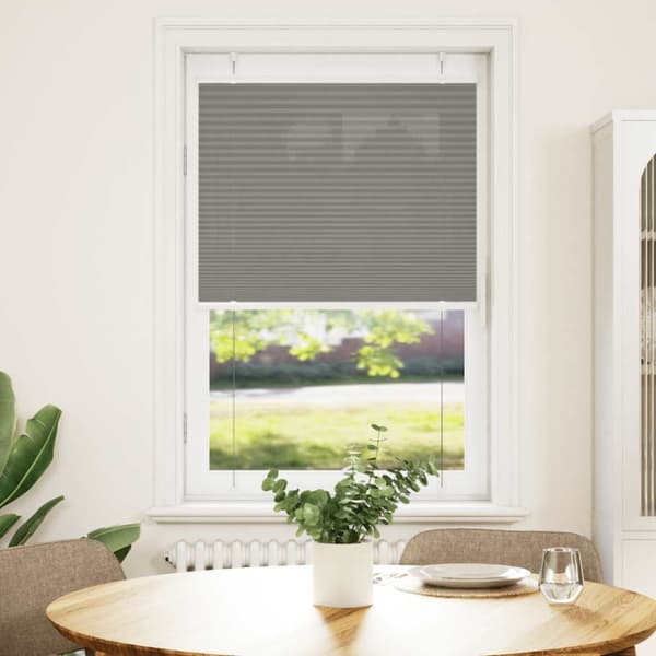 Plisserad persienn antracit 75x150cm tyg bredd 74,4cm polyester