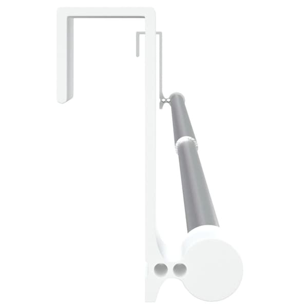 Gardinskenor 2 st vit och silver 40-60 cm aluminium