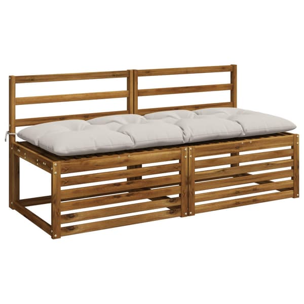 Bänk Kuddar VIANEN 2 st 100% Polyester Vit 150 x 60 x 12 cm