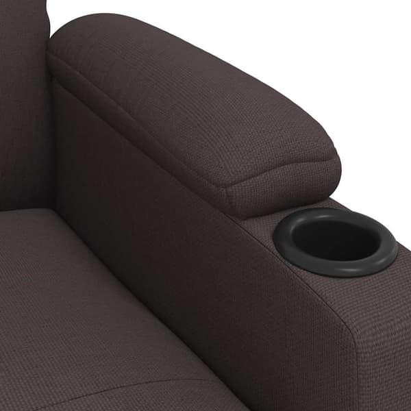 Reclinerfåtölj mörkbrun tyg