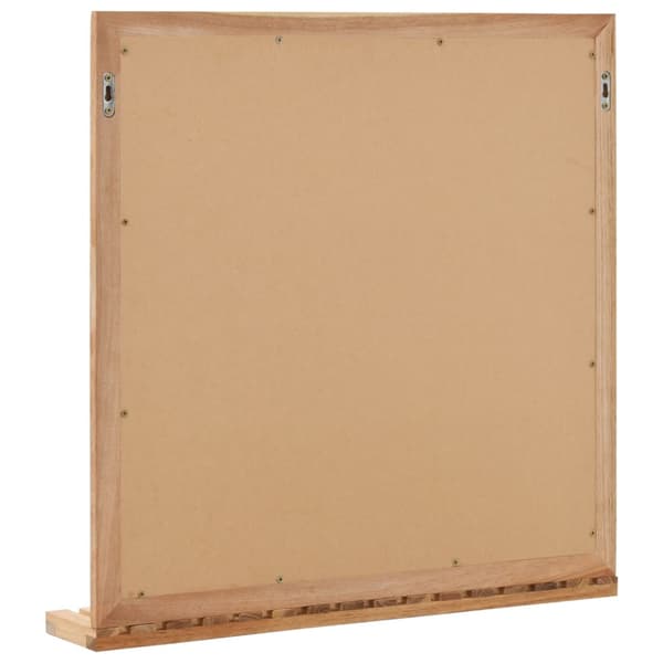 Badrumsspegel 60x12x62 cm massivt valnötsträ