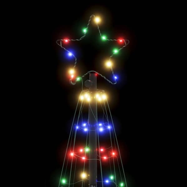 LED julgran 200 LEDs färgglada 180 cm
