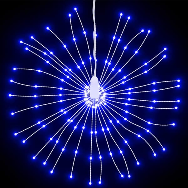 Julbelysning 4 st 140 LED blå 17 cm