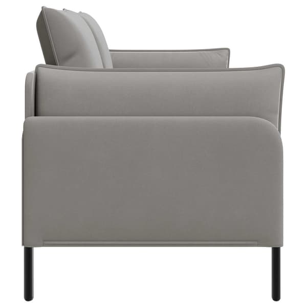 2-sits soffa 2-sits Ljusgrå 188 x 81 x 89 cm Sammet