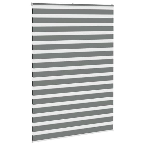 Rullgardin zebra mörkgrå 155x230 cm tyg bredd 150,9cm polyester