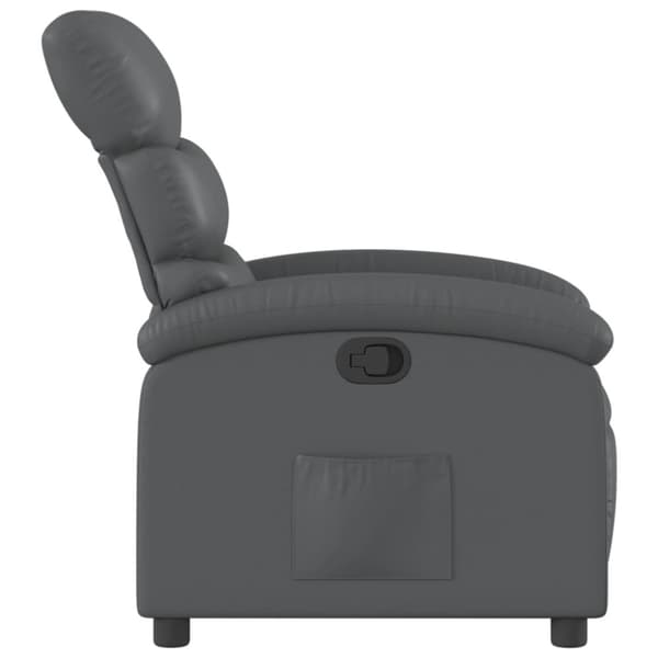 Reclinerfåtölj grå konstläder