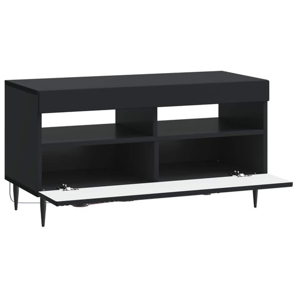 LED TV-skåp Svart Konstruerat trä