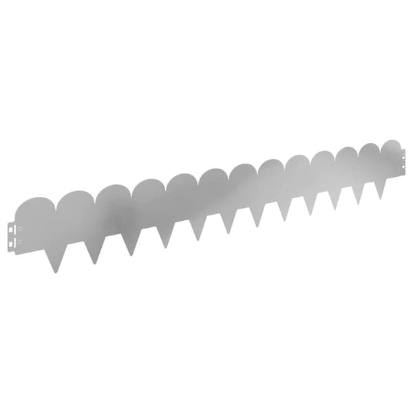 Kant för gräsmatta 50 pcs 103 x 15 cm Stål Silver