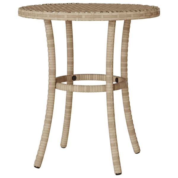 Bistrogrupp med dynor 3 delar beige konstrotting