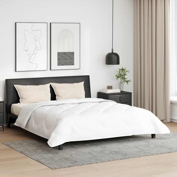 Duntäcke med kudde 3 pcs Vit Mikrofiber