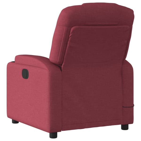 Massagefåtölj vinröd tyg