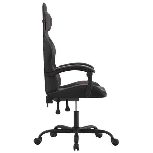 Gamingstol svart och grå konstläder