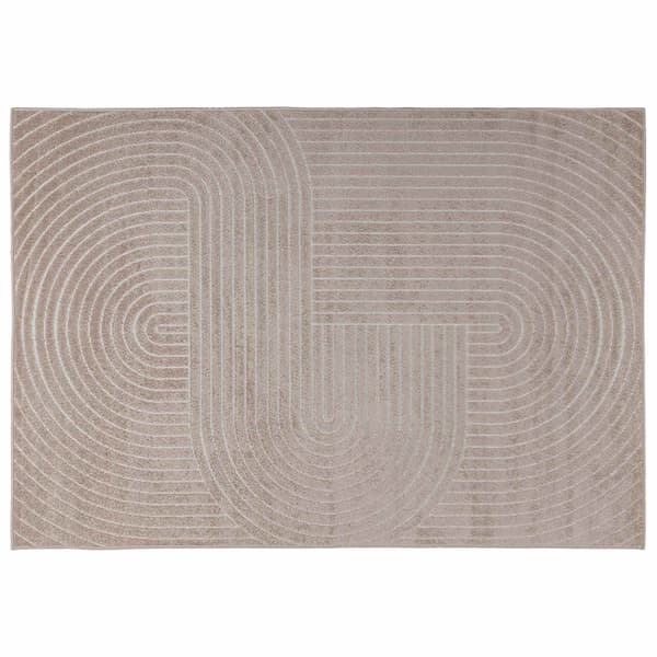 Områdesmattor Rektangulär PALMERAS Beige 170 x 120 cm Polyester