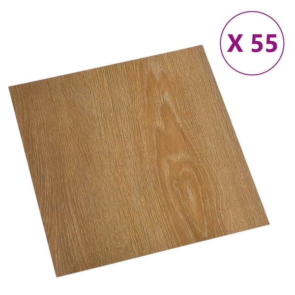 Golvplankor 55 pcs Brun 5,11 m² PVC