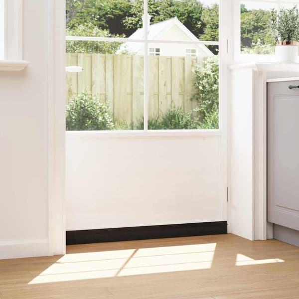 Självhäftande dörrborstlist 2 pcs Svart 100 cm
