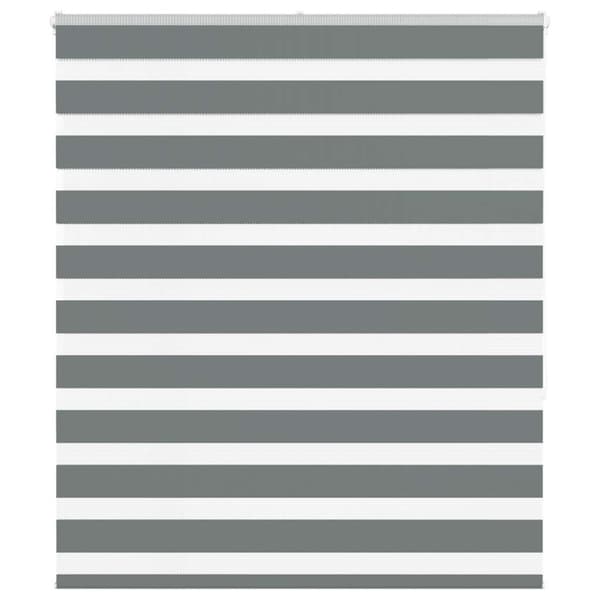 Rullgardin zebra mörkgrå 125x150 cm tyg bredd 120,9cm polyester